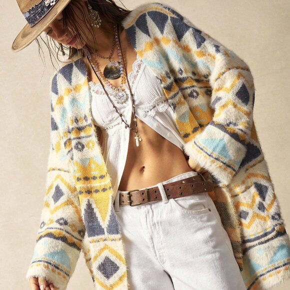 Multicolor Casual Women's Lightweight Cardigan - Picture 4 of 8